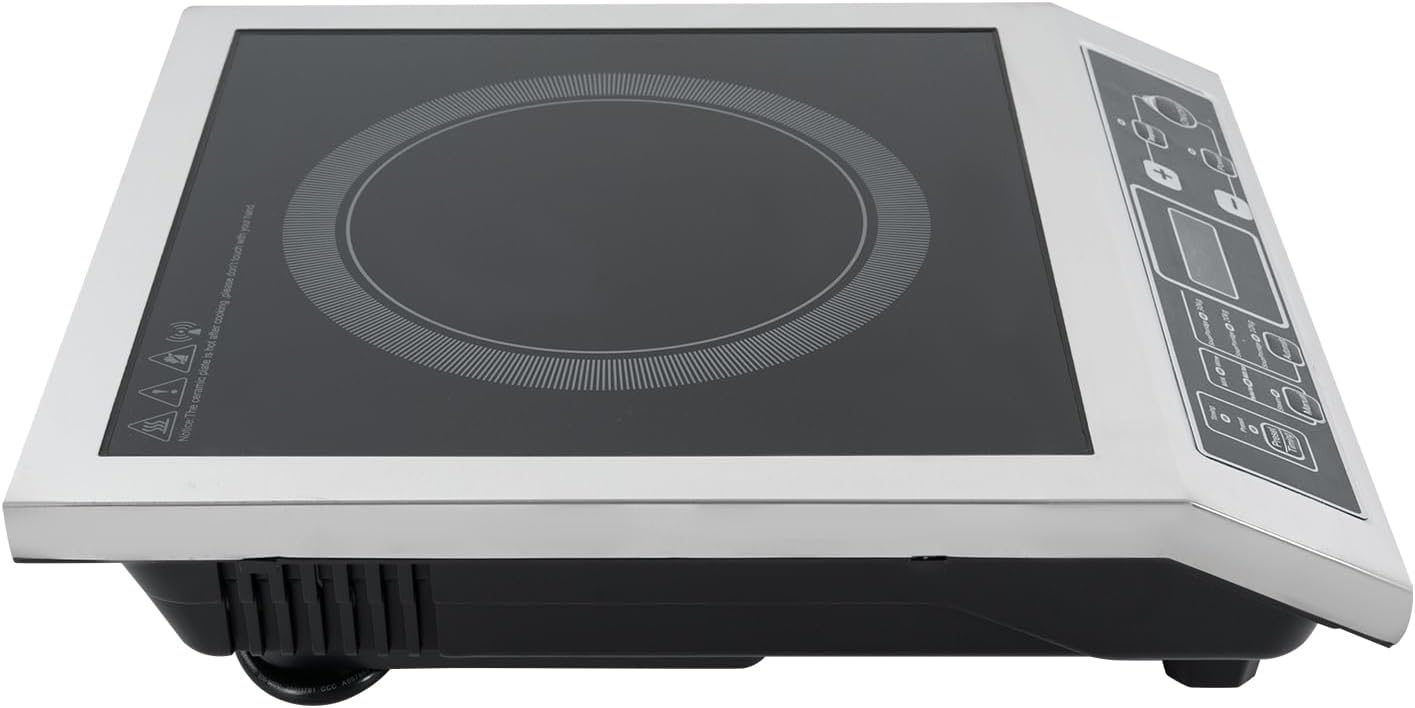 Professional Portable Induction Cooktop, Commercial Countertop Induction Burner, 3500W Induction Stove with Timer Function, 8 Temps from 176-518°F, Hot Plate for Home Kitchen RV
