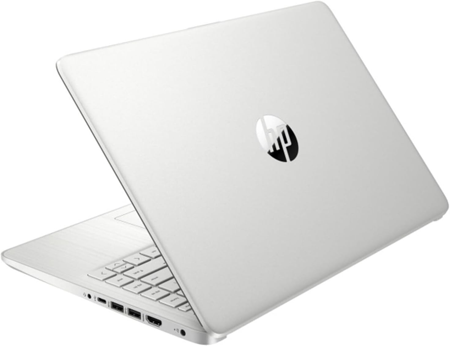 HP 14-Inch HD Laptop, Intel 4-Core CPU, 16GB RAM, 128GB SSD with Portable SSD, Microsoft Office, 1TB Cloud Storage, Webcam, Windows 11, LE Bundle