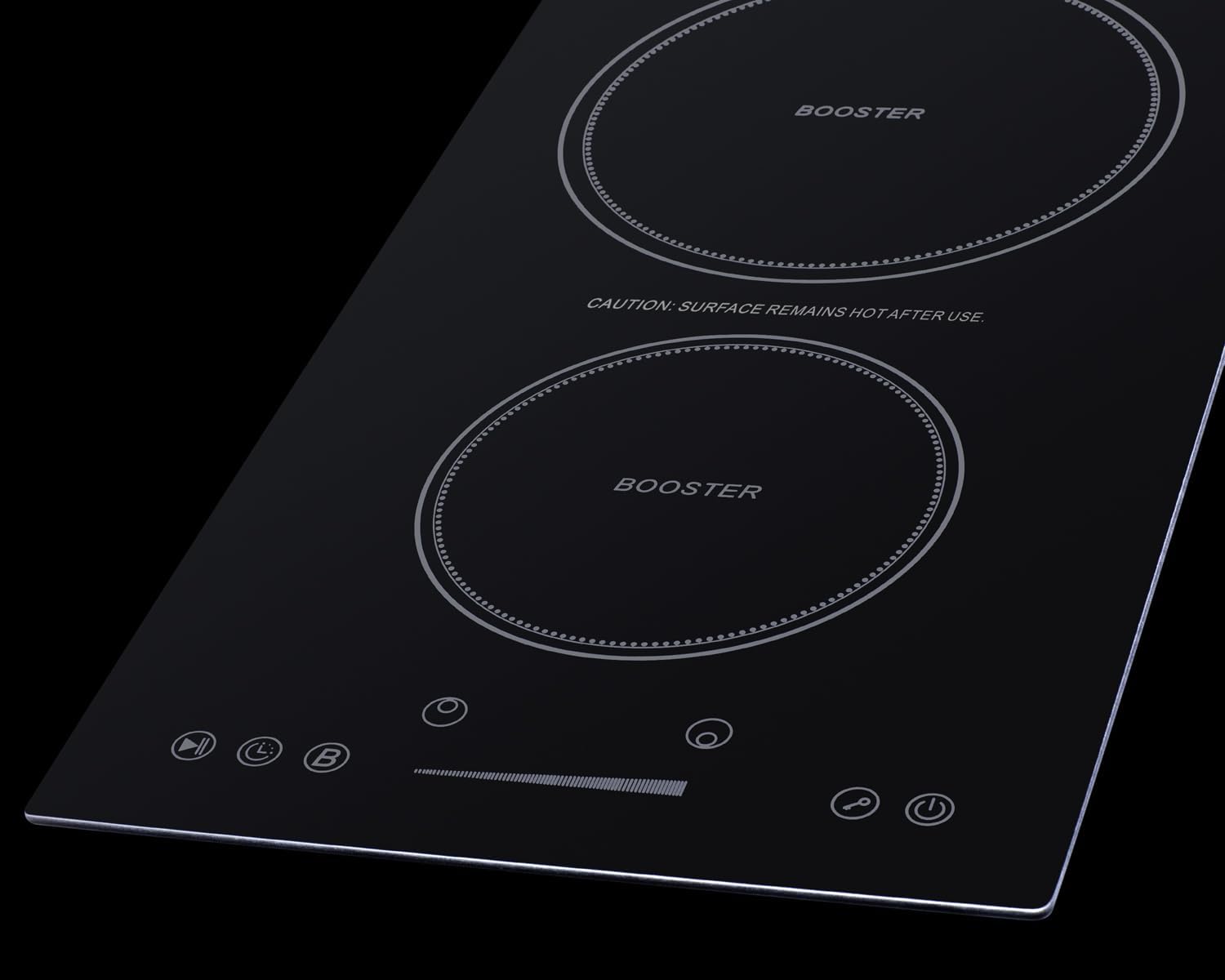 Summit 12' Induction Cooktop, 2 Cooking Zones, 208-240V Electric Cooktop With 30-Minute Safety Shutoff, ADA Compliant Design, Black - SINCH230V2B