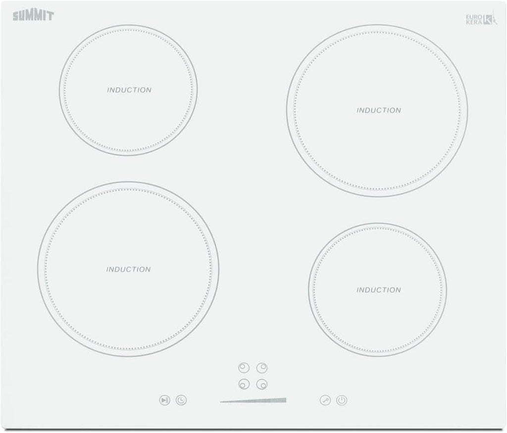 Summit 24' 4 Zone Electric Cooktop 208-240V Induction Cooktop, ADA Compliant, White- SINC4B242W