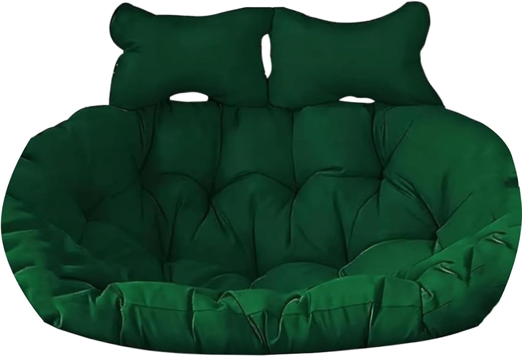Double Egg Chair Cushion, 2 Seater Egg Chair Swing Cushion Outdoor, Washable and Waterproof Hanging Egg Chair Cushions Replacement, Large Single Chair Pads Nest Shaped Seat Cushions(I)
