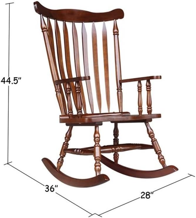 International Concepts Home Accent Solid Wood Rocker in Espresso