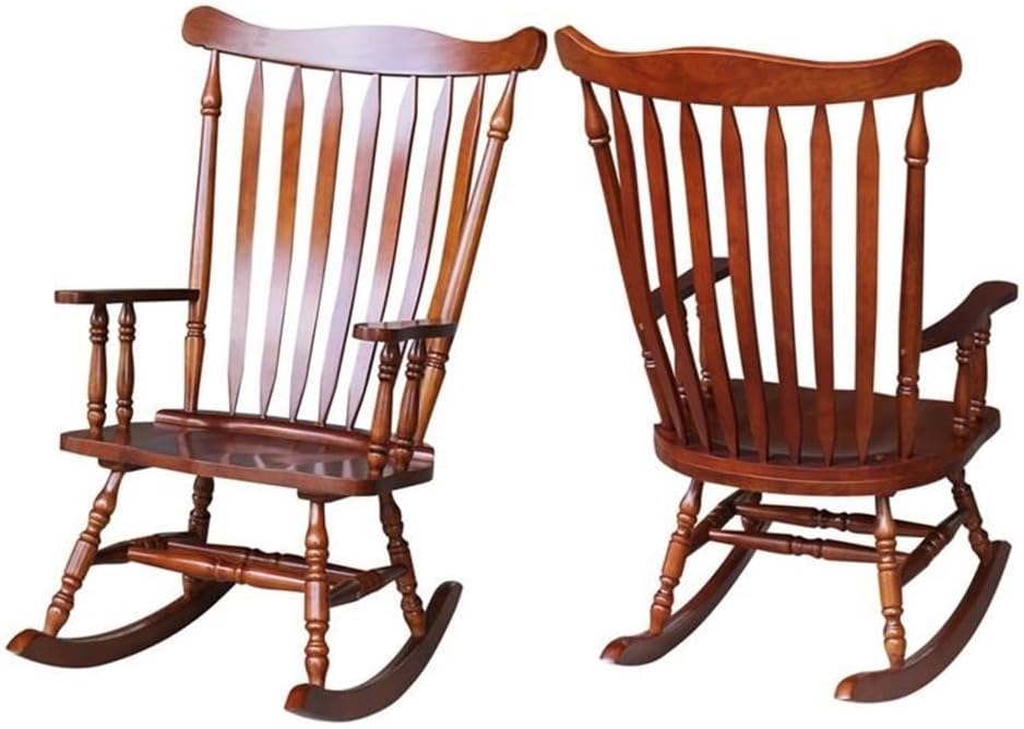 International Concepts Solid Wood Rocking Chair in Soft Cherry