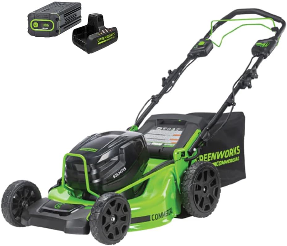 Greenworks 82V 21' Self-Propelled Lawn Mower, 8.0Ah Battery + Dual Port Charger