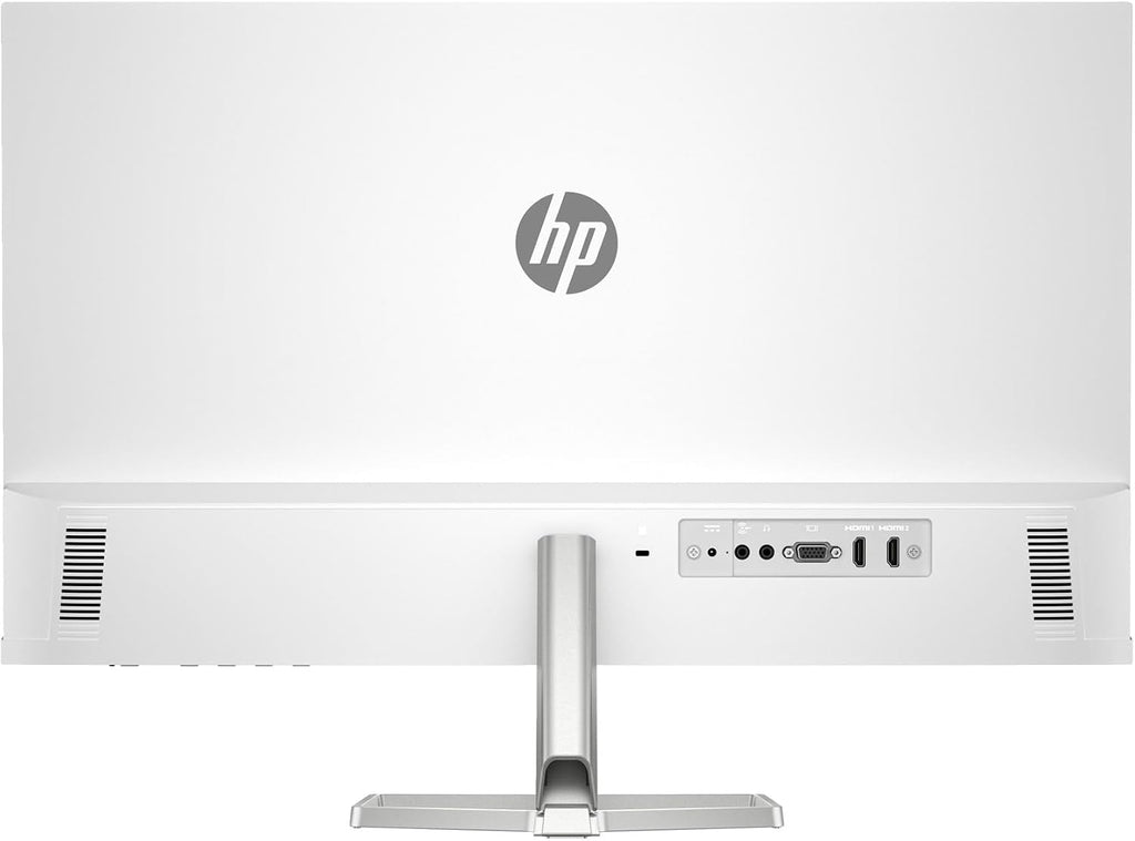 HP Series 5 527sa Monitor with Speakers (Replaces M27fwa) 27' 100Hz IPS FHD 99% sRGB 300 Nits Display, Adjustable Tilt, Flicker-Free, Anti-Glare, White/Silver w/DKZ USB Port Expander