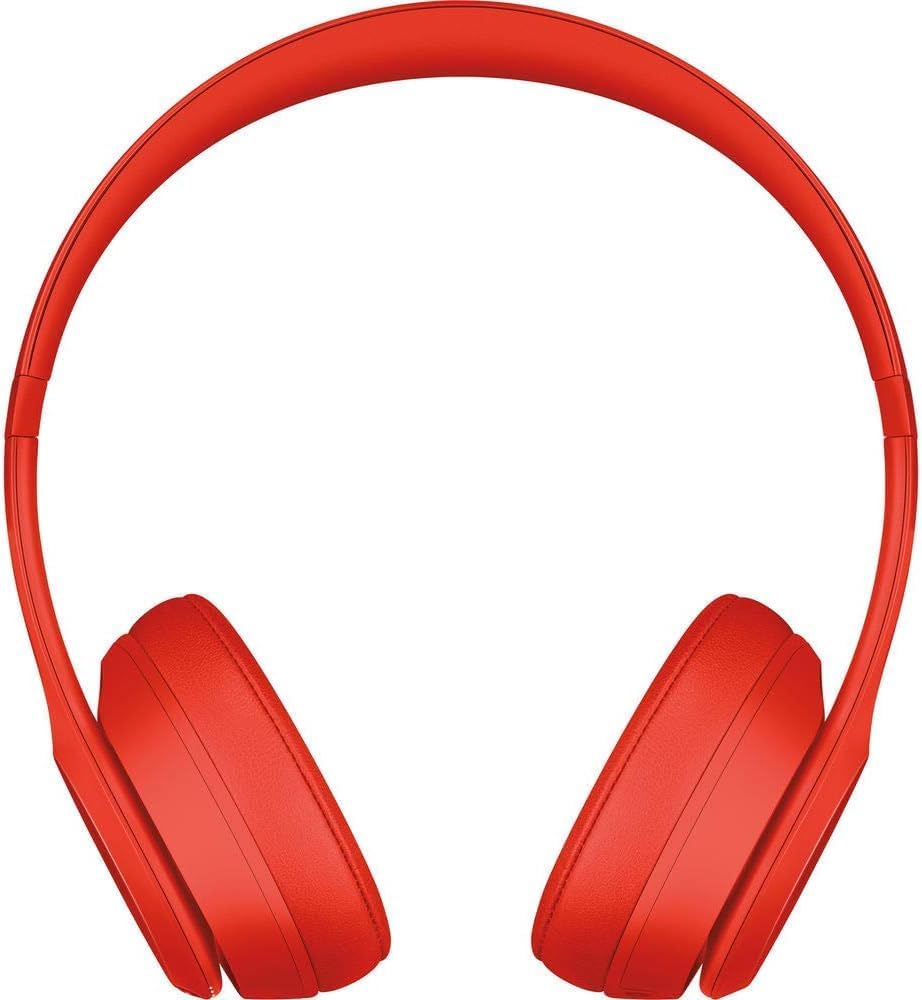 beats Solo3 Wireless On-Ear Headphones - Citrus Red (Renewed)
