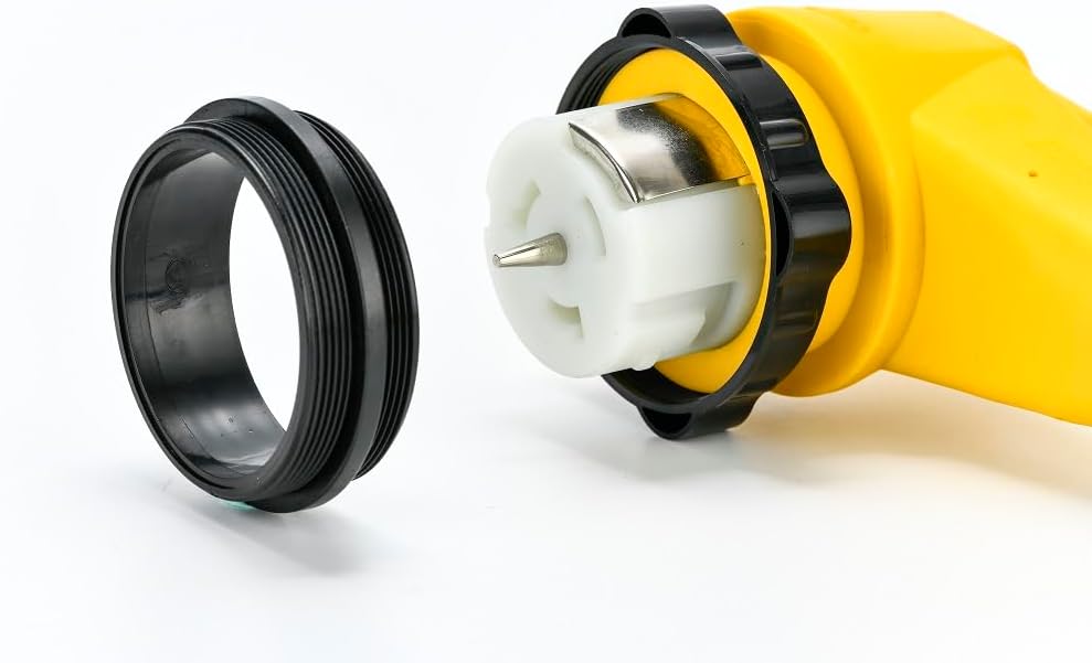 50 Amp 20FT Generator Cord and Power Inlet Box Combo Kit NEMA 14-50P Male to SS2-50R Twist Locking with Inlet Box for Generator and RV Camper to House Shore Power Connector