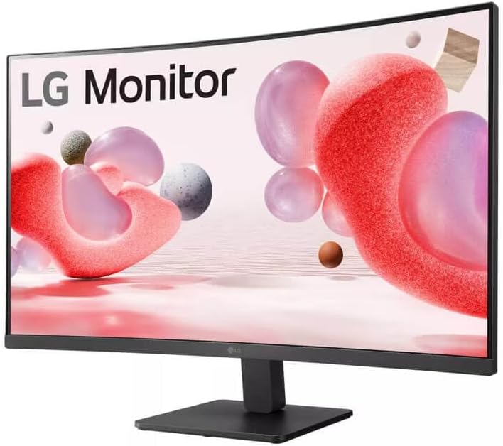 LG 32MR50C-B 32-inch FHD Curved Monitor 100Hz, AMD FreeSync, OnScreen Control, Dynamic Action Sync, Black Stabilizer, Tilt Stand (HDMI), 2023 (Renewed)