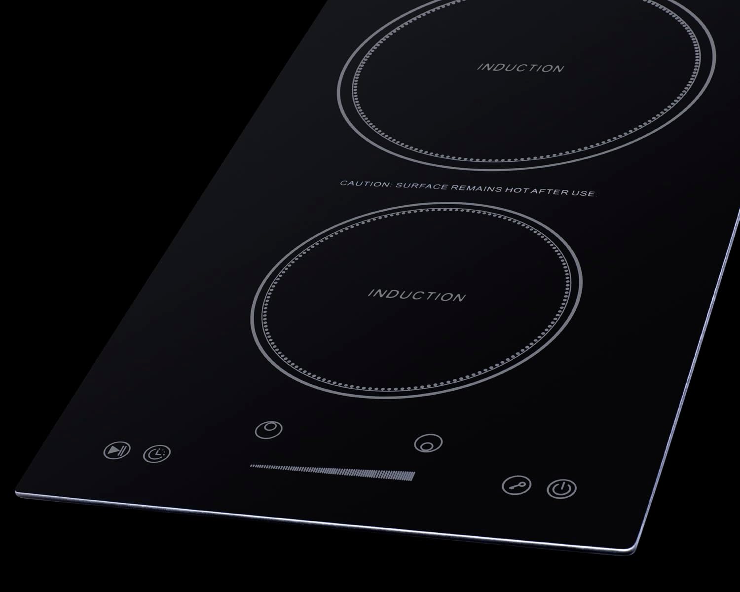 Summit 12' Induction Cooktop, 2 Cooking Zones, 115V Electric Cooktop With 30-Minute Safety Shutoff, ADA Compliant Design, Black - SINCH115V2B