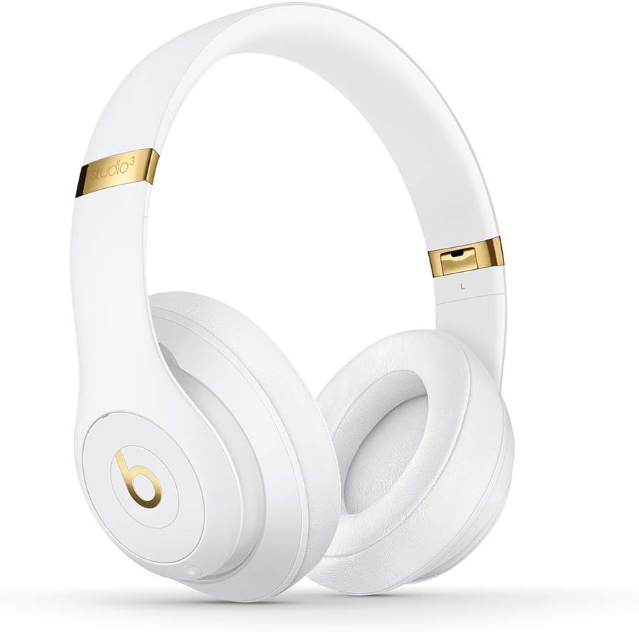 Beats by Dr. Dre Studio 3 Wireless Over-Ear Headphones with Built-in Mic - White (Renewed)