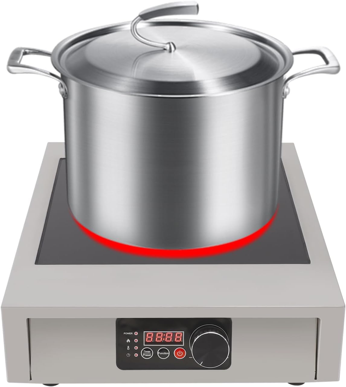 Induction Cooktop, 3500W 110V Portable Induction Cooktop Countertop Burner with LED Touch Knob Control for Faster Cooking