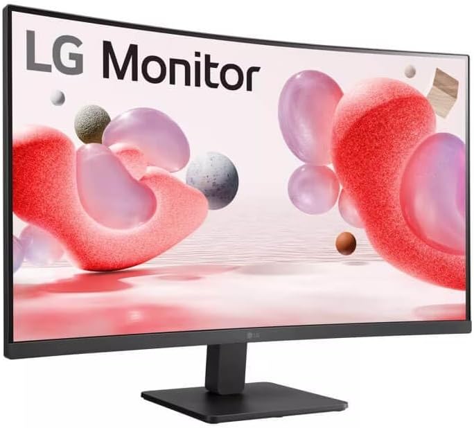 LG 32MR50C-B 32-inch FHD Curved Monitor 100Hz, AMD FreeSync, OnScreen Control, Dynamic Action Sync, Black Stabilizer, Tilt Stand (HDMI), 2023 (Renewed)