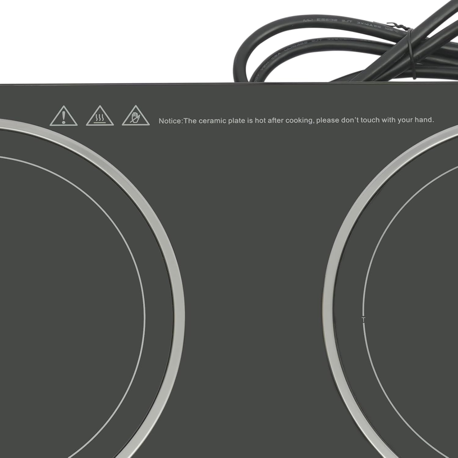 Double Induction Cooktop, 1200W Powerful 2 Burner Independent Controls Cooker 110V Horizontal Electric Stove with 8 Gear Firepower Portable Induction Cooker with Touch Sensor Child Safety Lock