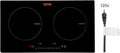 VEVOR Electric Cooktop, 2 Burners, 24'' Induction Stove Top, Built-in Magnetic Cooktop 1800W, 9 Heating Level Multifunctional Burner, LED Touch Screen w/Child Lock & Over-Temperature Protection