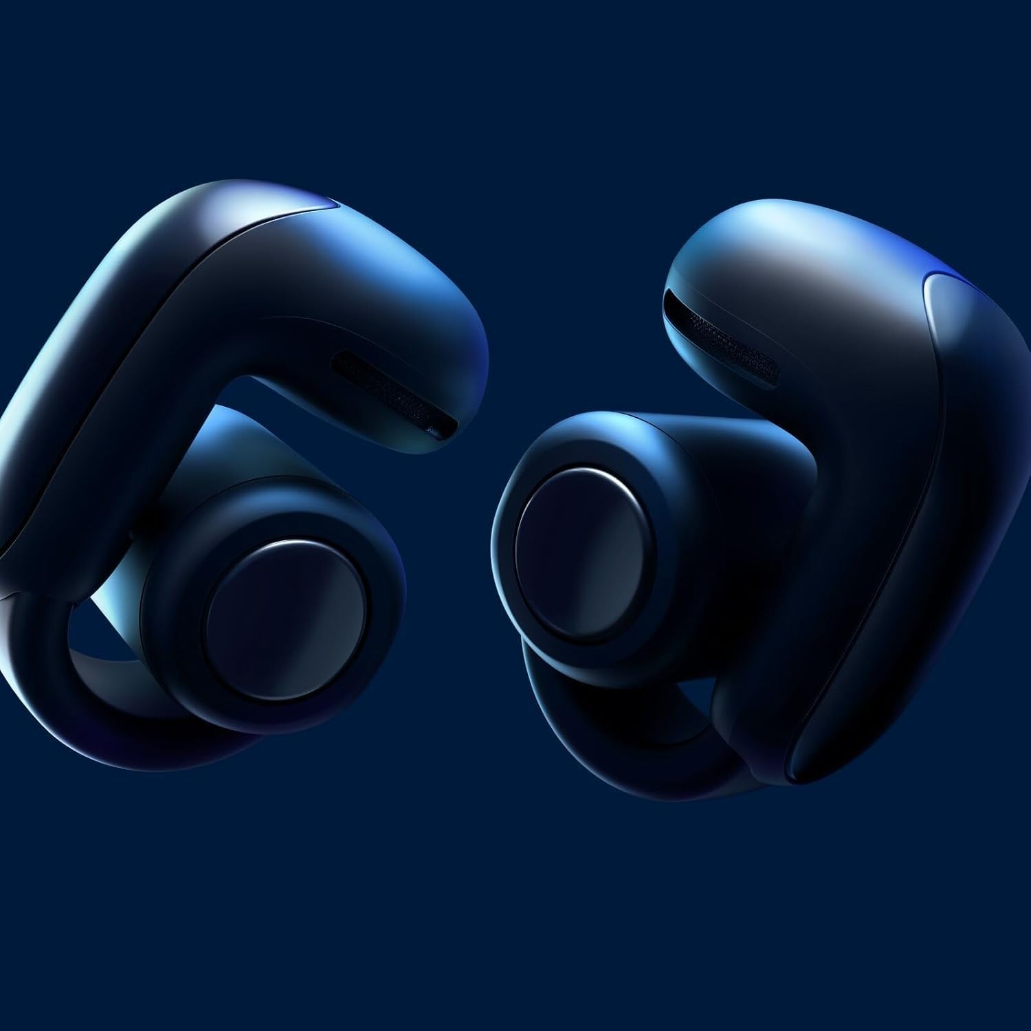 Bose Ultra Open Earbuds - Bluetooth Open Ear Earbuds with OpenAudio for Awareness, Clip-On Design for Comfort, Water Resistant, Up to 48 Hrs of Playtime, Lunar Blue - Limited Edition Color