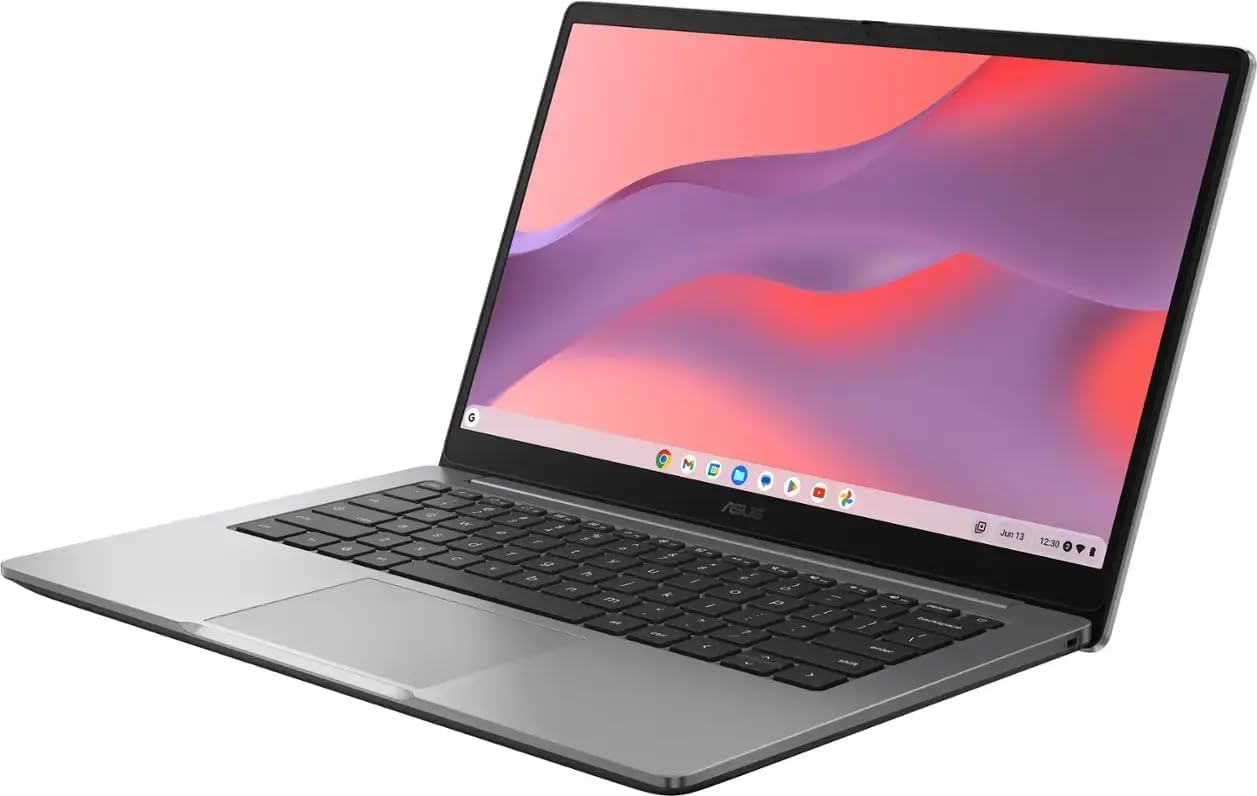 ASUS CX14 Chromebook Laptop, 14' FHD (1920 x 1080) IPS LED Laptop, Intel Celeron N4500, 4GB Memory, 64GB eMMC, Misty Grey, Chrome OS, HDMI, TWE Mouse Pad