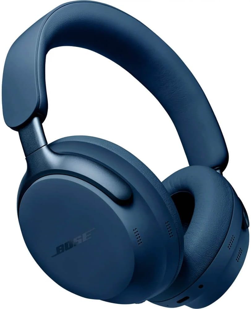 Bose QCOMFULTLBLU QuietComfort Ultra Wireless Noise Canceling Over-The-Ear Headphones - Lunar Blue