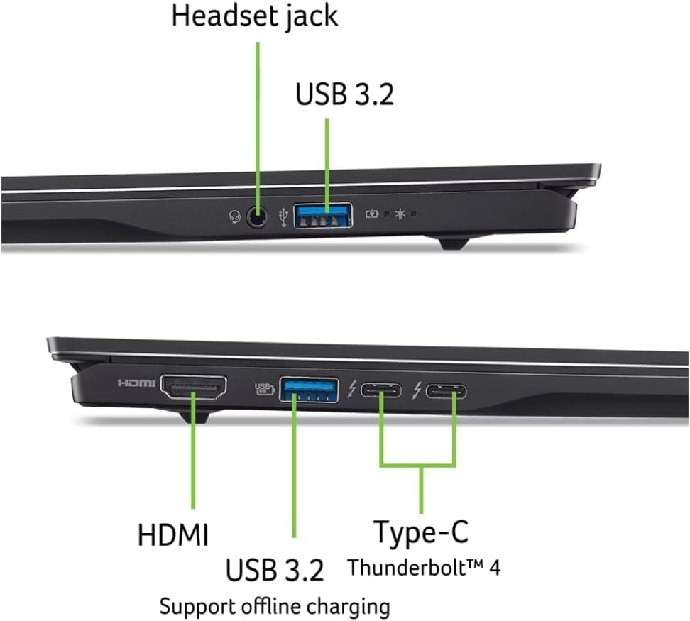 acer Swift 16 AI Laptop Copilot + PC 16.0' Touch OLED 2.8K Display (Intel Ultra 7-256V (Beats i9-14900k), 16GB LPDDR5X, 1TB SSD, Backlit KB, Fingerprint, 2 TB 4, Win 11 Pro) w/DKZ USB Port Expander