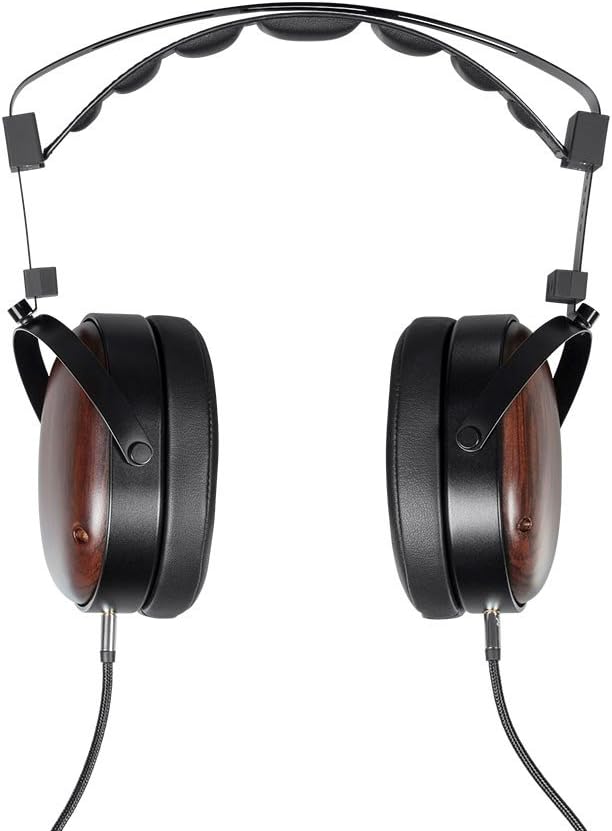 Monolith Over Ear Planar Magnetic Headphones - with 66mm Driver, Closed Back Design, Comfort Ear Pads for Studio/Professional, 20 Ohms, 2 Watts Maximum Power Handling, Black/Wood