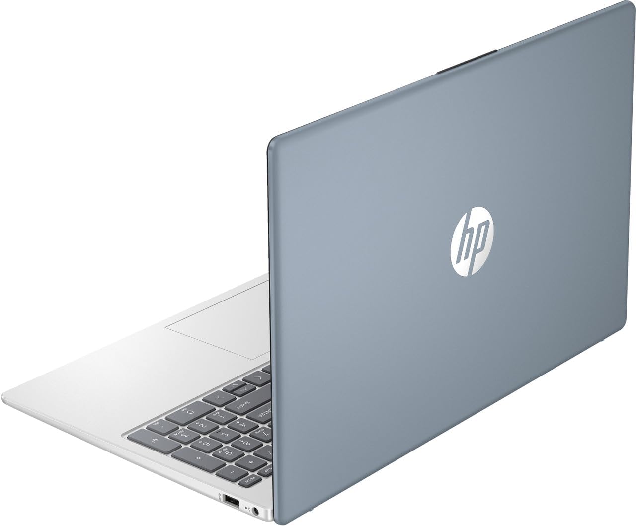 HP 15.6' HD Touchscreen Laptop with Fingerprint Reader, Intel Quad-Core N Processor, 4GB RAM, 128GB SSD Storage, Type-C, HDMI, Backlit Keyboard, SAM, W11 (15-fd - Renewed) Parent (Blue)
