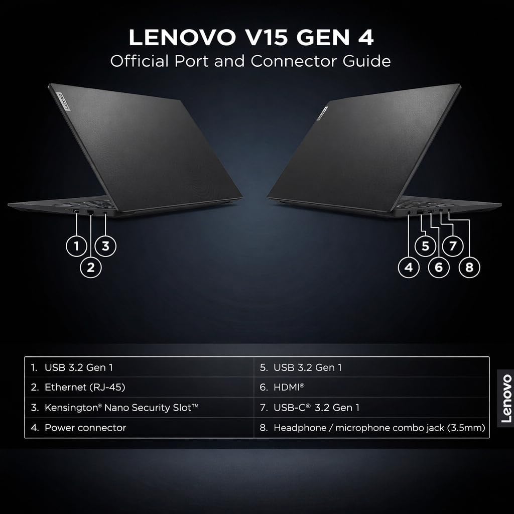 Lenovo 2026 V15 Laptop for Student & Business, AMD 7000 Series Ryzen CPU (Beats Intel i7-1160G7), 15.6' FHD IPS Display, 16GB RAM, 1TB SSD, Ethernet Port RJ-45, Windows 11 Pro, WOWPC USB, No Mouse