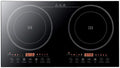 Dual Electric Induction Cooker, 110V 1200w Portable Digital Countertop Double Burner Cooktop Burner Sensor Touch Stove with 8 Gear Firepower, Double Induction Cooktop Cooker Fit for Iron Pot