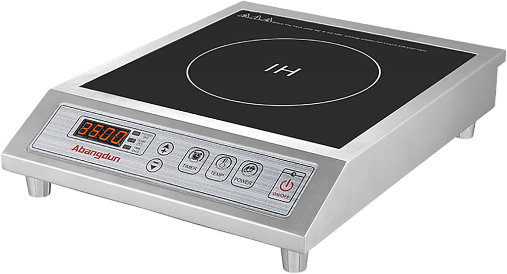 3500W Commercial Induction Cooktop, 208-240V Commercial Induction Burner, Countertop Induction Range & Induction Cooker, Stainless Steel Electric Hot Plate with 9.25-Inch Copper Coil