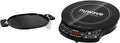 Nuwave Cast Iron Grill With Enameled Non-Stick Coating, Designed For The Precision Induction Cooktop Black 16.3' x 10.4' x 0.7' & Flex Precision Induction Cooktop, Portable, Large 6.5' Heating