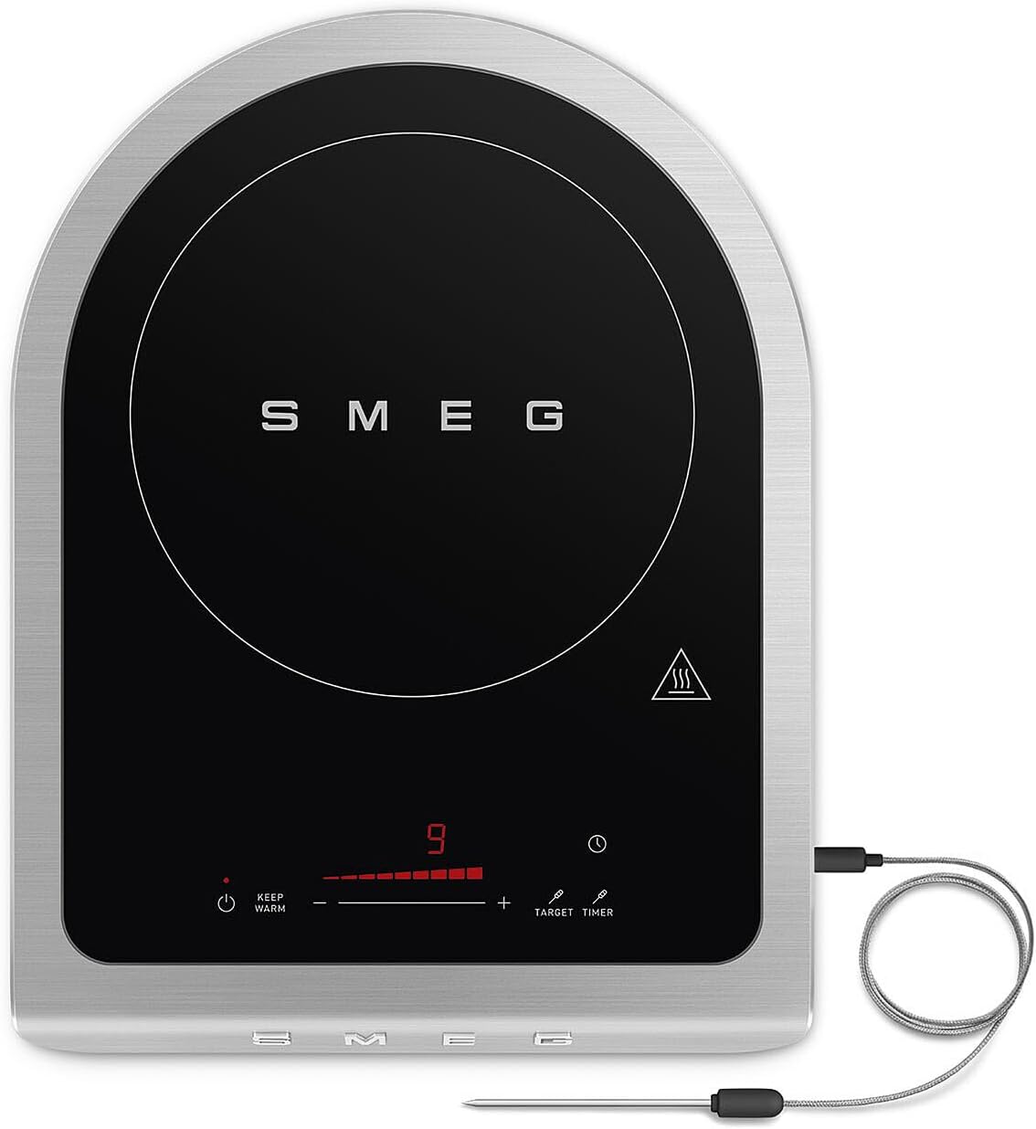 SMEG 1800W Portable Induction Cooker – Collezione Collection | Single-Burner Induction Hob with Probe, 9 Power Levels + Boost, Touch Controls — Travel/RV/Compact Kitchen-Jade