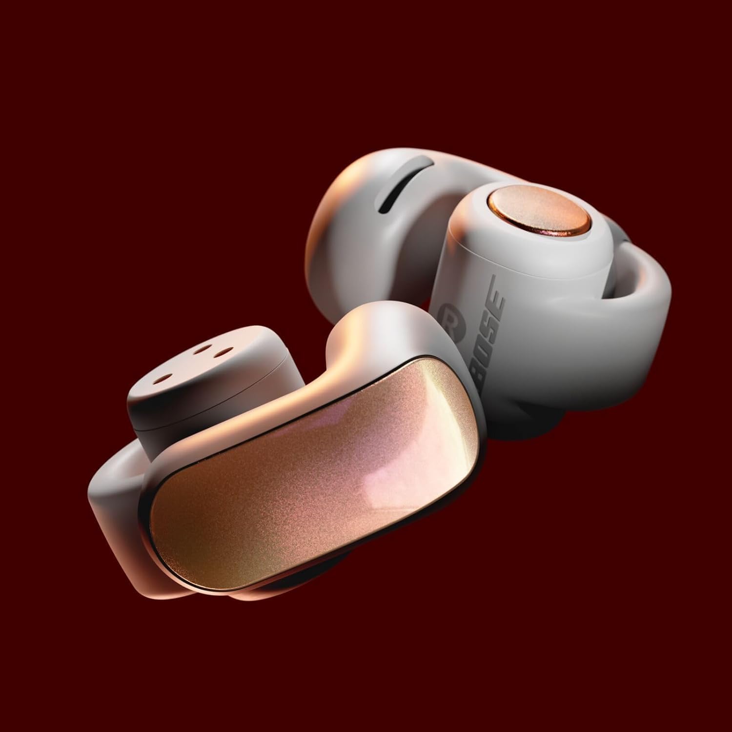 Bose Ultra Open Earbuds - Bluetooth Open Ear Earbuds with OpenAudio for Awareness, Clip-On Design for Comfort, Water Resistant, Up to 48 Hrs of Playtime, Sunset Iridescent - Limited Edition Color