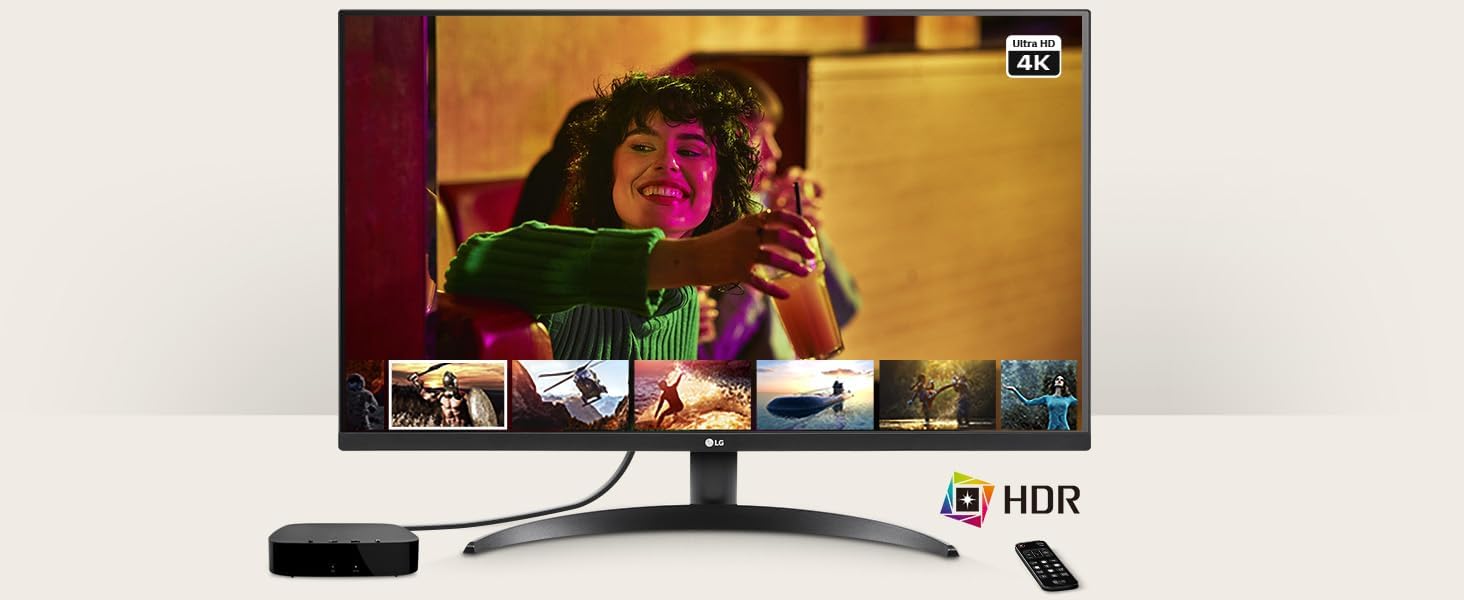 LG Ultrafine 32' 4K UHD Computer Monitor | HDR10 with 90% DCI-P3 Color | Borderless Design | Built-in MaxxAudio Speakers | OnScreen Control | Lack Stabilizer & Dynamic Action Sync | HDMI, DisplayPort