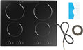 Countertop 4 Burner Induction Cooktop,Portable Electric Stove, 3000W (2x900W+2x600W) Ceramic Cooktop with 9 Power Gears, 80-650°C Temp & 120min Timer, LED Touch Screen for Home Kitchen Restaurant