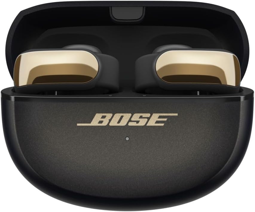 Bose Ultra Open Earbuds - Bluetooth Open Ear Earbuds with OpenAudio for Awareness, Clip-On Design for Comfort, Water Resistant, Up to 48 Hrs of Playtime, Desert Gold - Limited Edition Color
