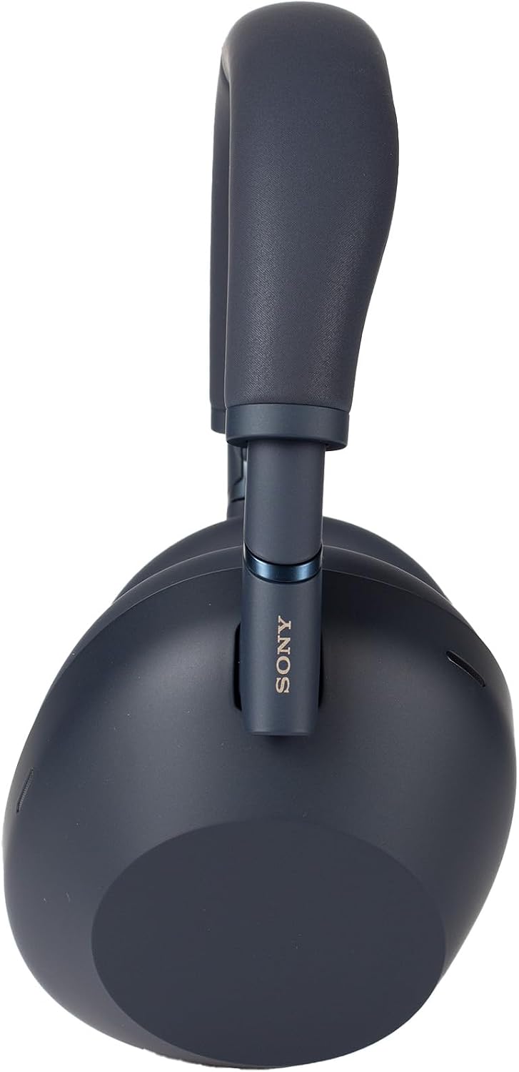 Sony WH-1000XM6 Wireless Noise Canceling Headphones (Blue) Foldable Over-Ear Bluetooth Headset | Hi-Res Audio, 30-Hour Battery, LDAC, Multipoint with USB Wall Adapter and Microfiber Cleaning Cloth