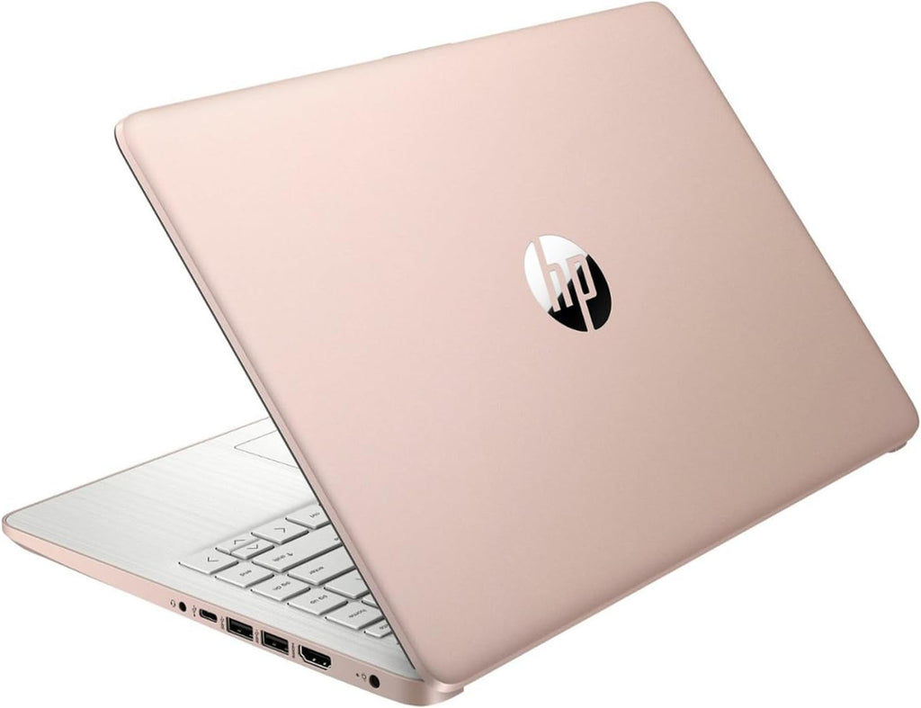 HP Essential Laptop, 14' HD Display, Intel Celeron N4120, 8GB RAM, 128GB eMMC, Webcam, HDMI, Wi-Fi, Windows 11 Home, Rose Gold (Renewed)