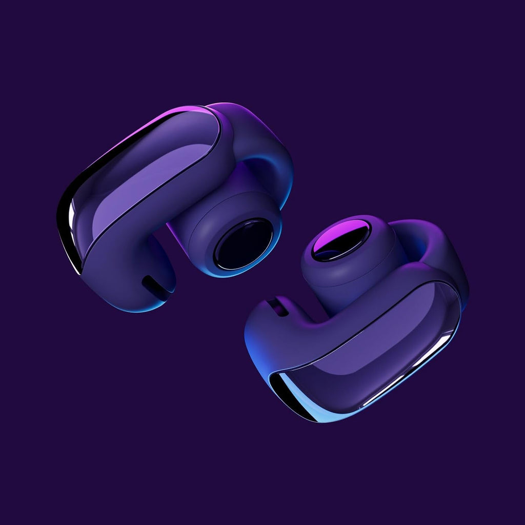 Bose Ultra Open Earbuds - Bluetooth Open Ear Earbuds with OpenAudio for Awareness, Clip-On Design for Comfort, Water Resistant, Up to 48 Hrs of Playtime, Midnight Violet - Limited Edition Color