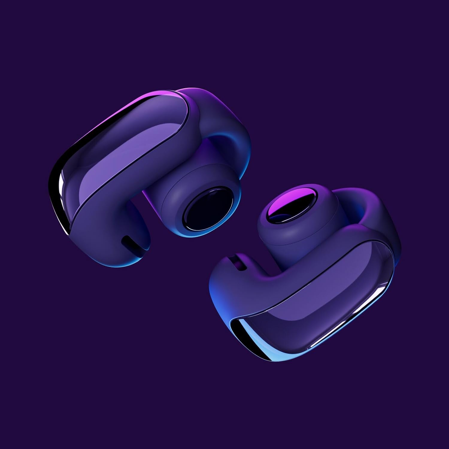 Bose Ultra Open Earbuds - Bluetooth Open Ear Earbuds with OpenAudio for Awareness, Clip-On Design for Comfort, Water Resistant, Up to 48 Hrs of Playtime, Midnight Violet - Limited Edition Color