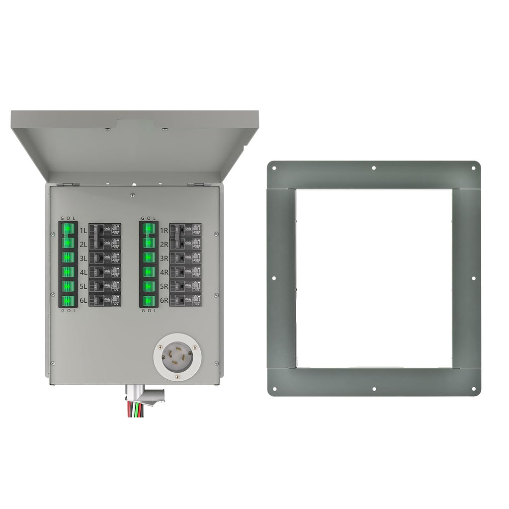 Nature's Generator Transfer Switch 12 Circuits 120/240V 30A Power Transfer Kit with Transfer Switch Flush Mount(Indoor)