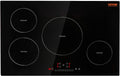 VEVOR Electric Cooktop, 4 Burners, 30'' Induction Stove Top, Built-in Magnetic Cooktop 7500W, 9 Heating Level Multifunctional Burner, LED Touch Screen w/Child Lock & Over-Temperature Protection