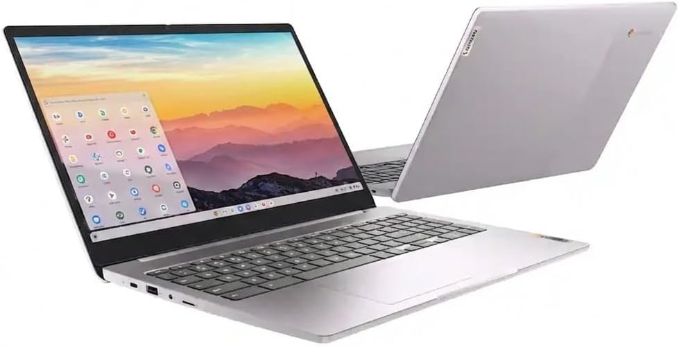 Lenovo 15.6' FHD Chromebook-Intel Quad-Core N4120(> N4020) 4GB RAM,128GB Storage,(64GB eMMC+64GB SD Card),Home & Student Laptop,with Privacy Camera,Wi-Fi6,HDMI1.4,Chrome OS,Artic Grey