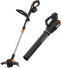 WORX 20V 12'' Cordless String Trimmer & 360 CFM Leaf Blower Combo, 2 × 4.0 Ah Batteries & Charger Included, WG930.3