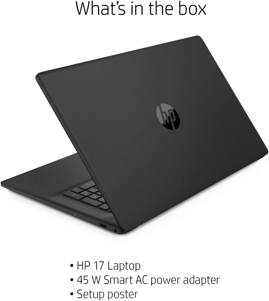 HP 2025 17.3' HD+ Business Laptop, 13th Gen Intel Core i5-1334U (10cores,12 Threads),12GB RAM, 512GB PCiE SSD, Free Lifetime Office 2024, HDMI, WiFi 6, Webcam,Windows 11 Pro, Jet Black