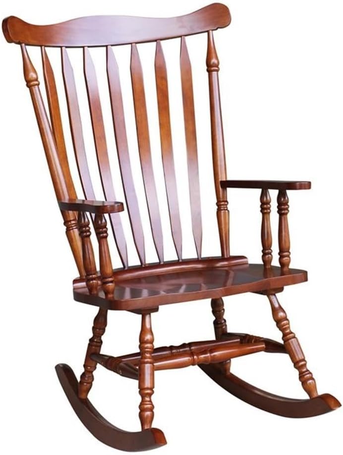 International Concepts Solid Wood Rocking Chair in Soft Cherry