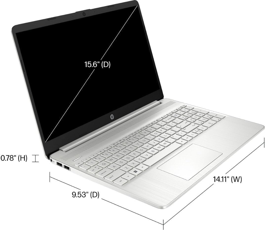HP 2023 Laptop, 15.6' Touchscreen Display, Intel Core i3-1115G4 Processor(Beat i5-1035G4), 8GB RAM, 256GB SSD, WiFi, Bluetooth, Numeric Keypad, Windows 11 Home in S Mode, Silver
