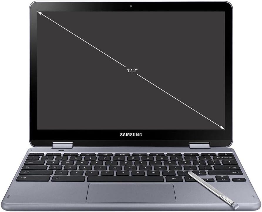 Samsung Chromebook Plus V2, 2-in-1, 4GB RAM, 32GB eMMC, 13MP Camera, Chrome OS, 12.2', 16:10 Aspect Ratio, Stealth Silver (XE521QAB-K01US)