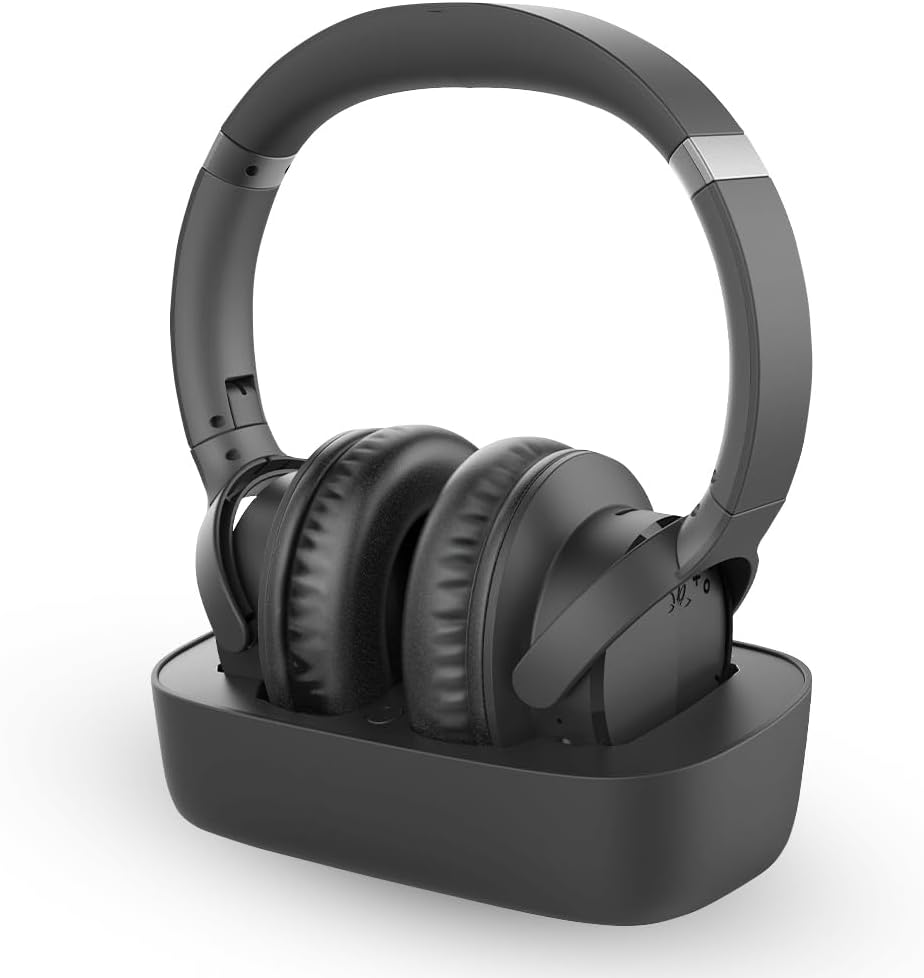 Avantree Ensemble - Wireless Headphones for TV Watching for Seniors, Easy Setup & Charging Dock, 35H Play Time, Comfortable, Works with Optical, AUX & Bluetooth TVs