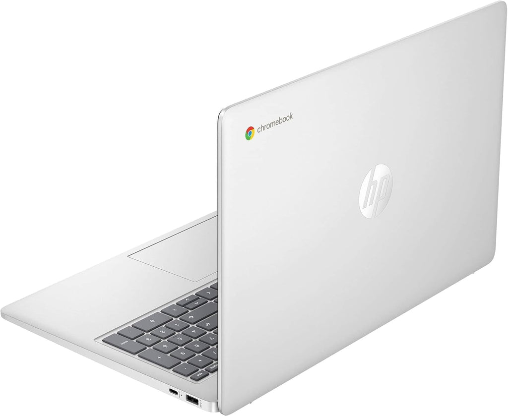HP Chromebook 15 Laptop ( 15.6' Anti-Glare, Intel N200, 8GB DDR5 RAM, 192GB Storage (64GB eMMC + 128GB SD), 4-Core(> i3-1115G4), Numeric KB) Home & Student, Webcam w/Shutter, Wi-Fi, Chrome OS, Silver