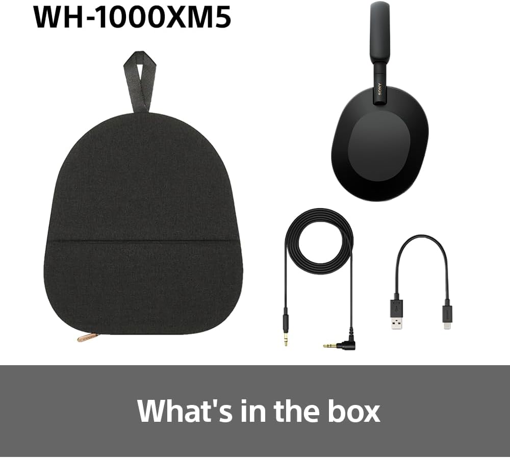 Sony Noise Canceling Wireless Headphones - 30hr Battery Life - Over-Ear Style - Optimized for Alexa and Google Assistant - Built-in mic for Calls - WH-1000XM5B.CE7 - Limited Edition - Charcoal Black