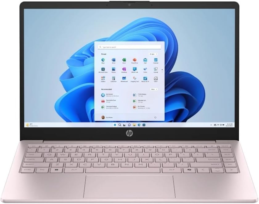 HP Student Laptop, Intel Processor N150(up to 3.6 GHz), 14 Inch LED Screen,16G RAM, 256GB Storange (128GB UFS+128GB MSD),One Year Office 365, Windows 11 Home,Pink