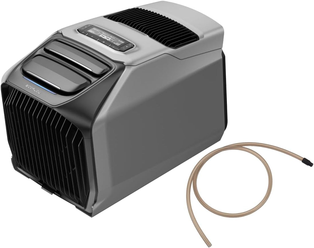 EF ECOFLOW WAVE 3 Portable Air Conditioner with Drain Pipe, 1800W/6100 BTU Temperature Control and 2000W/6800 BTU Heating, 1000W Fast Charging in 75 Mins, 8H Wireless Running, APP Control